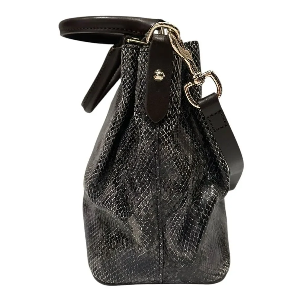 Dooney & Bourke City Python Barlow Purse Satchel w Shoulder Strap & Dust Bag